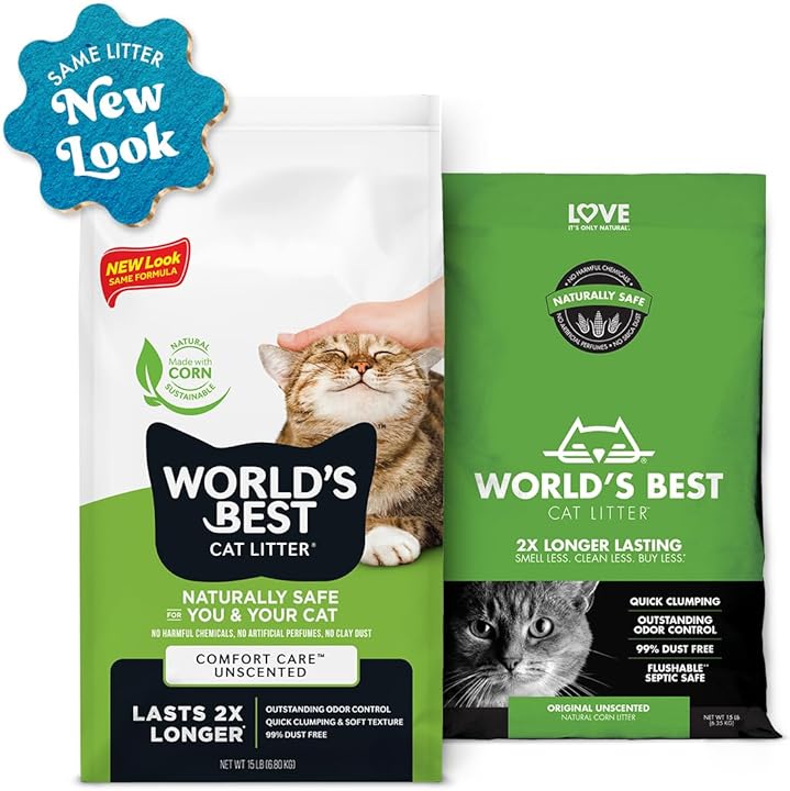 【とうもろこし100％猫砂】コンフォートケア™フォーミュラ：WORLD'S BEST CAT LITTER 6.8kg×1袋 【送料無料】